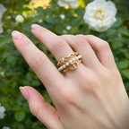 Gold-Plated Triple Layer Ring