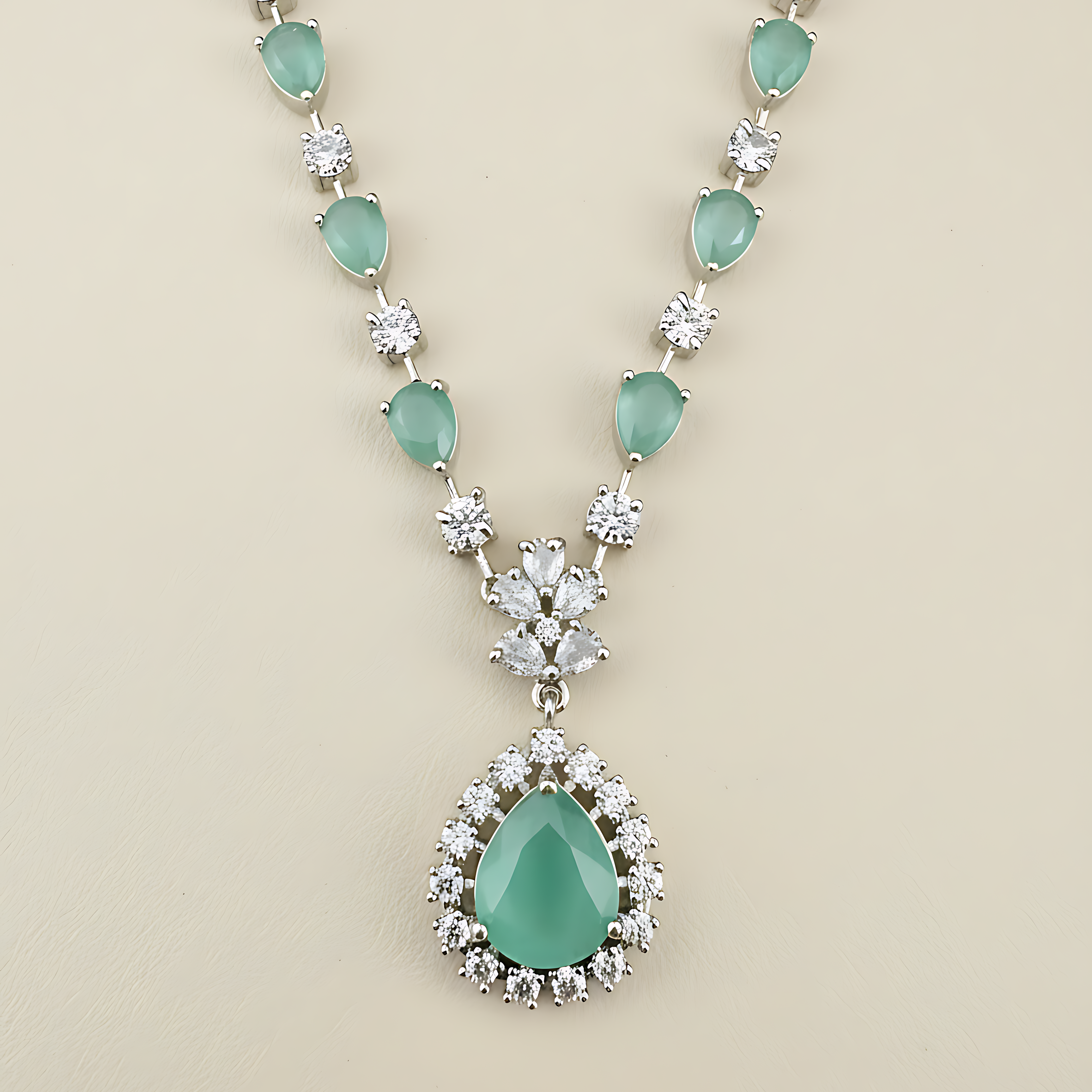 Stone AD Necklace Set