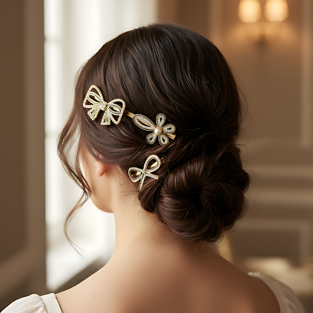 Crystal Hair Clip Set