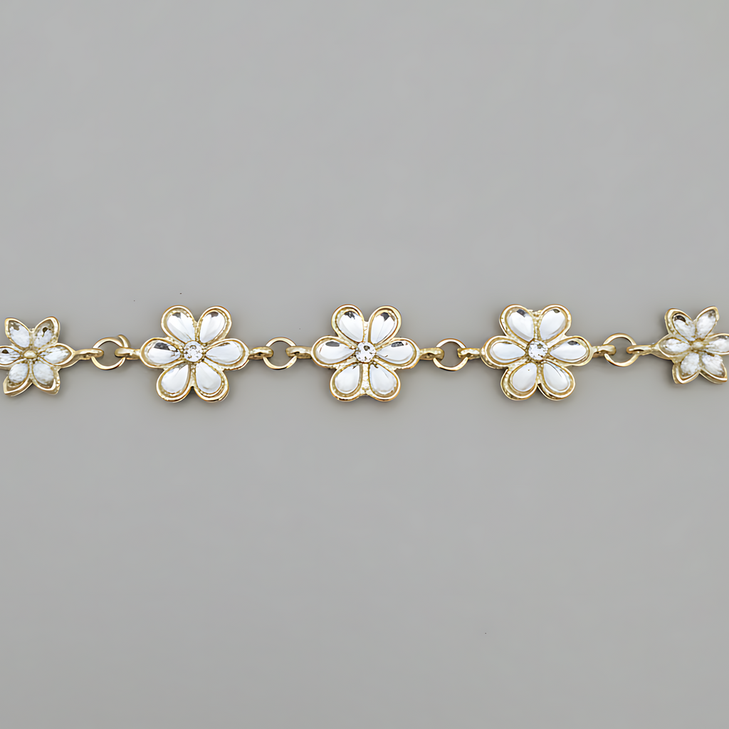 Floral Crystal Hair Chain