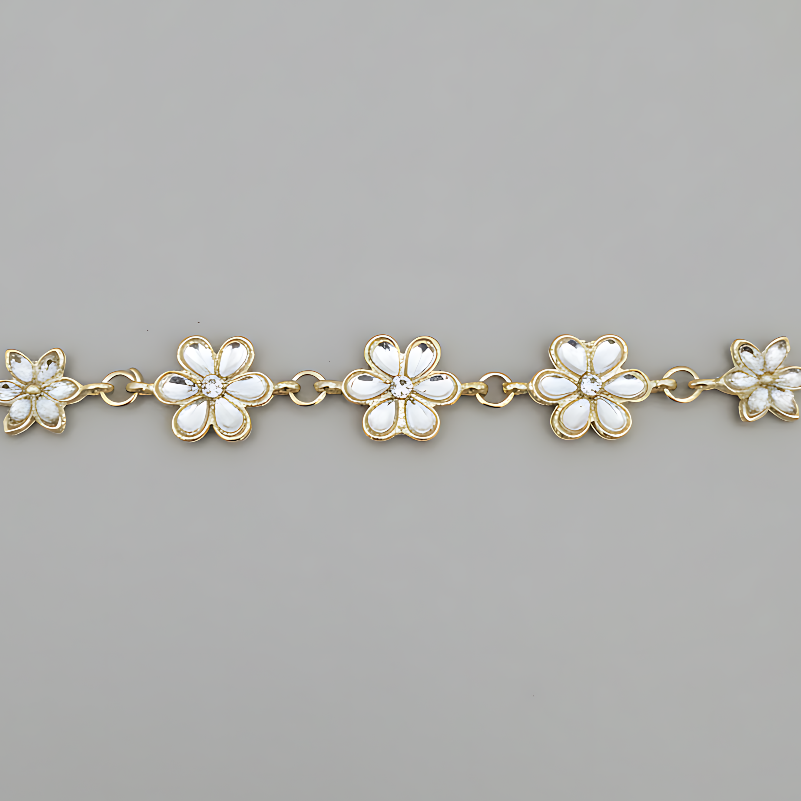 Floral Crystal Hair Chain