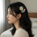 Floral & Pearl Hair Clip Set
