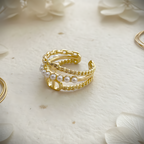 Gold-Plated Triple Layer Ring