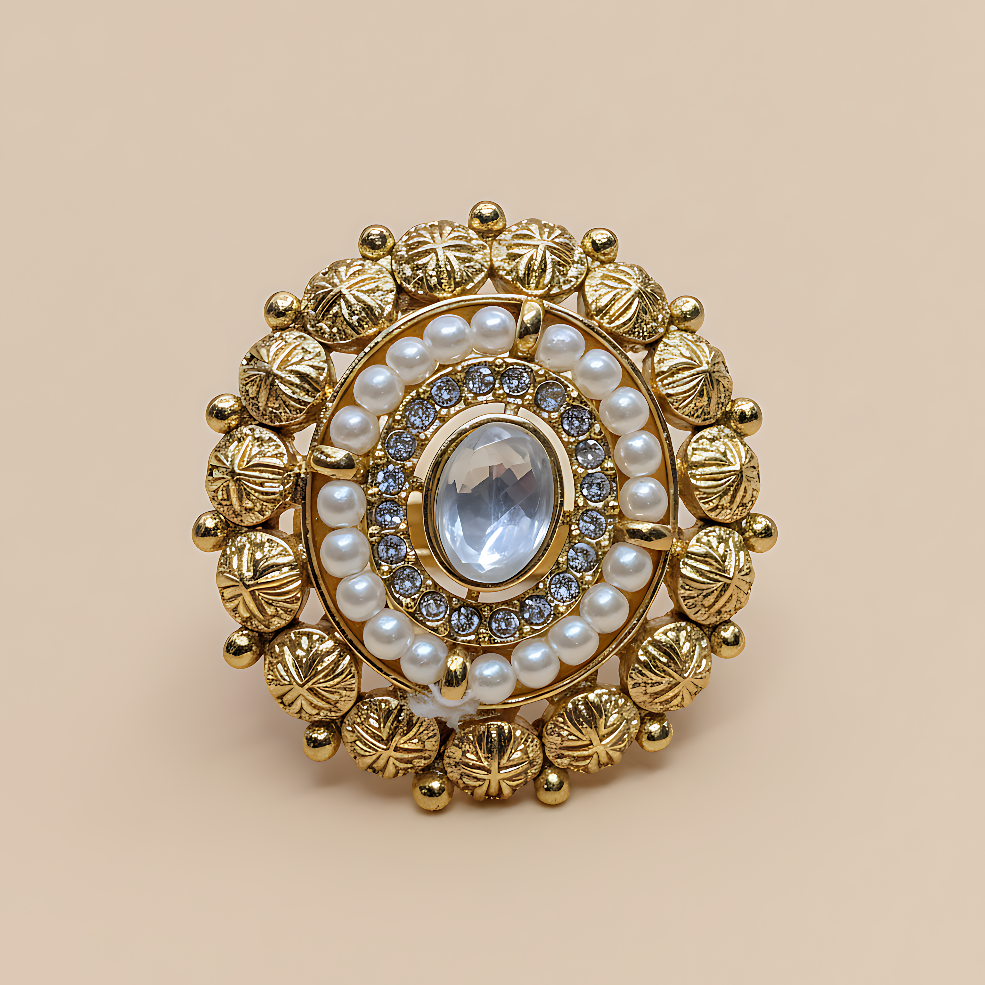 Kundan Stone Adjustable Ring