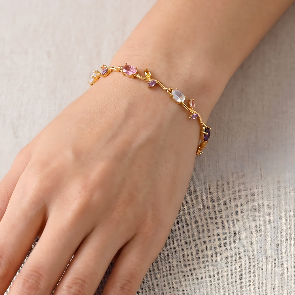 Pink & Purple Tulip Bracelet