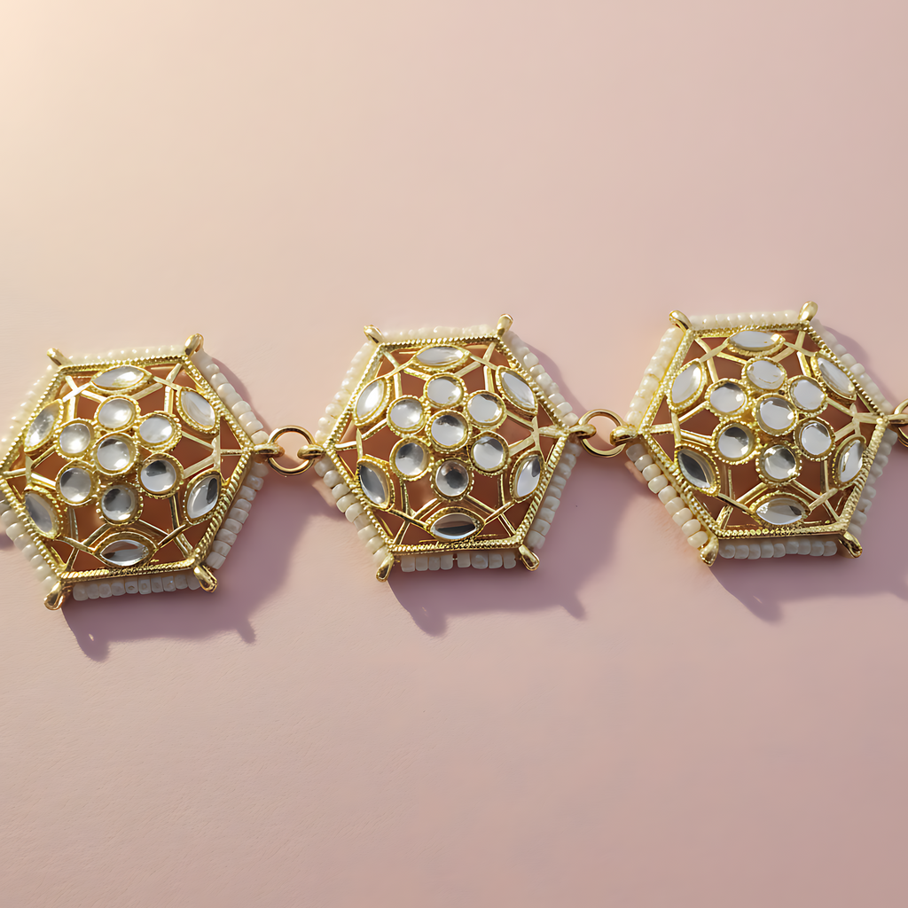 Hexagon Crystal Hair Chain