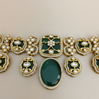 Green Stone Kundan Choker Set