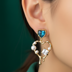 Asymmetric Heart Charm Earrings