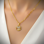 Golden Blossom Pendant Necklace