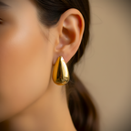 Minimalist Gold Teardrop Stud Earrings
