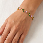 Pink & Green Tulip Bracelet