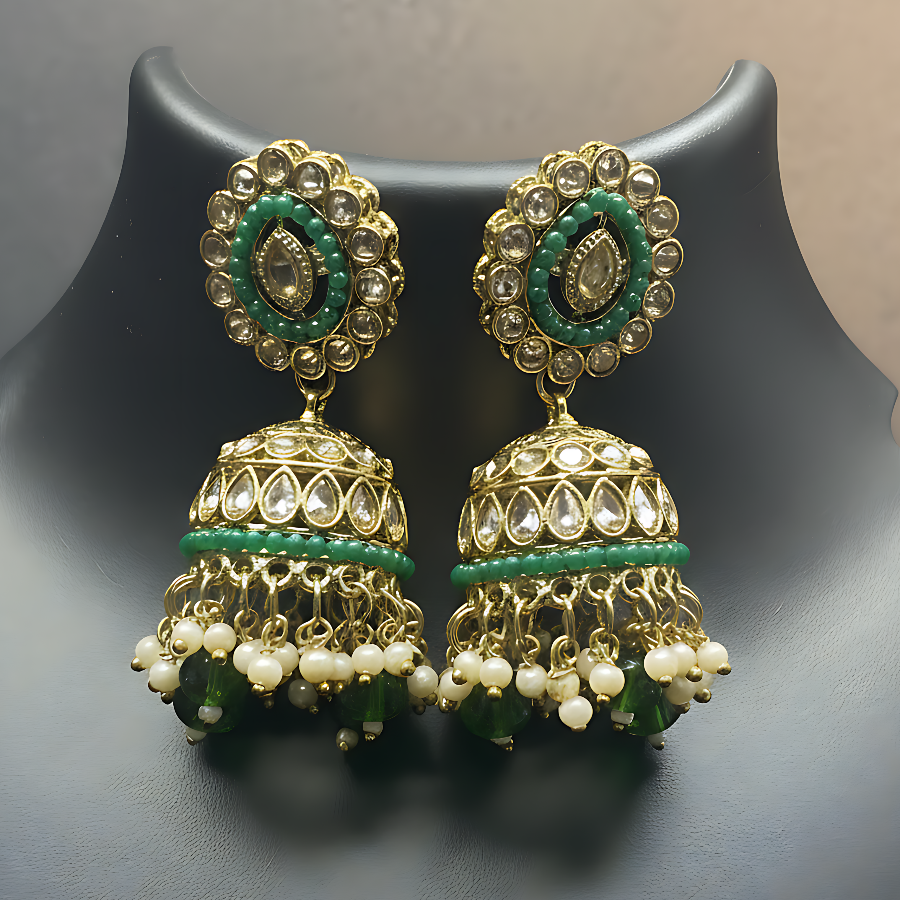 Green Kundan Choker Set