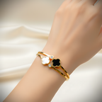 Black & White Clover Bracelet