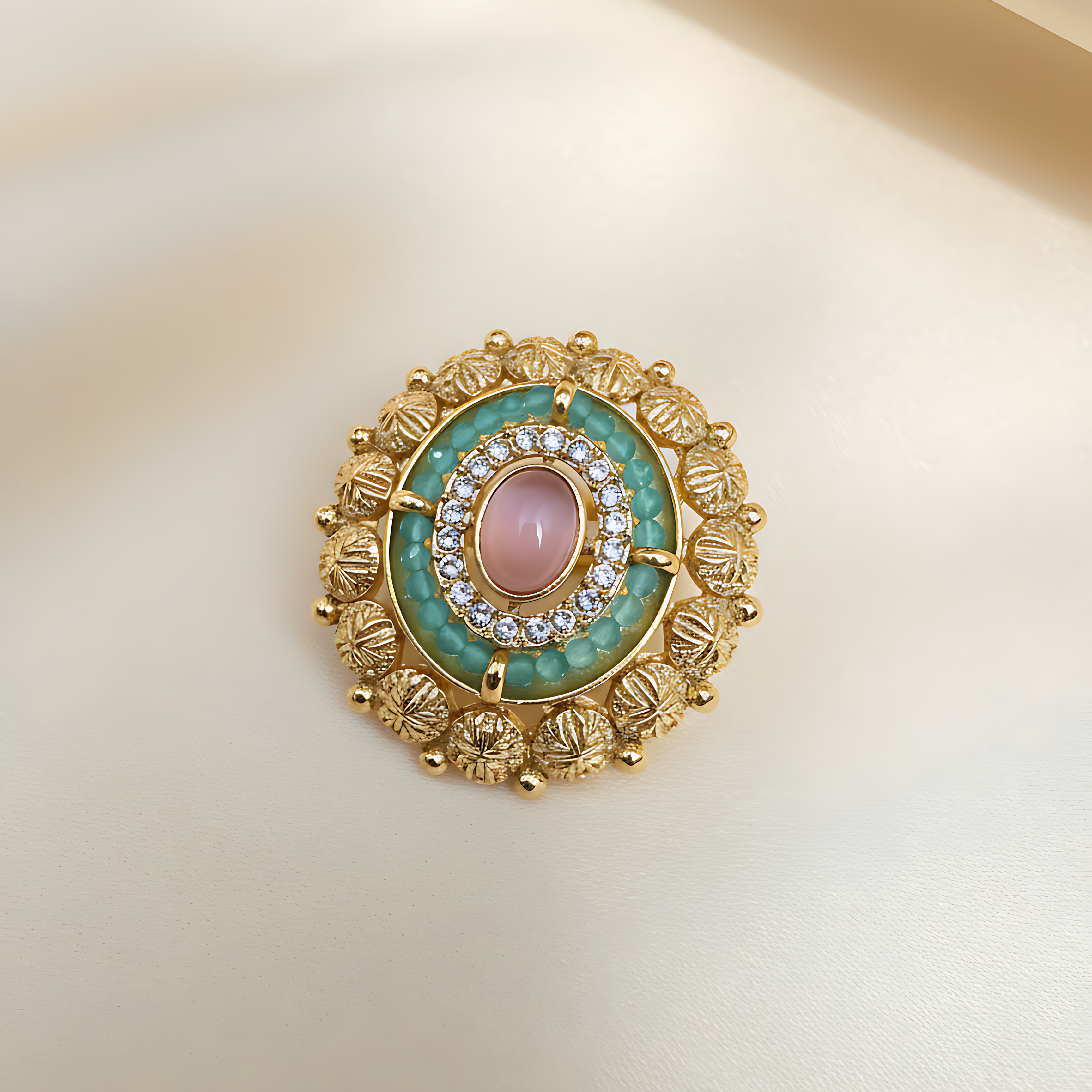 Kundan Stone Adjustable Ring