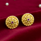 Gold Floral Stud Earrings