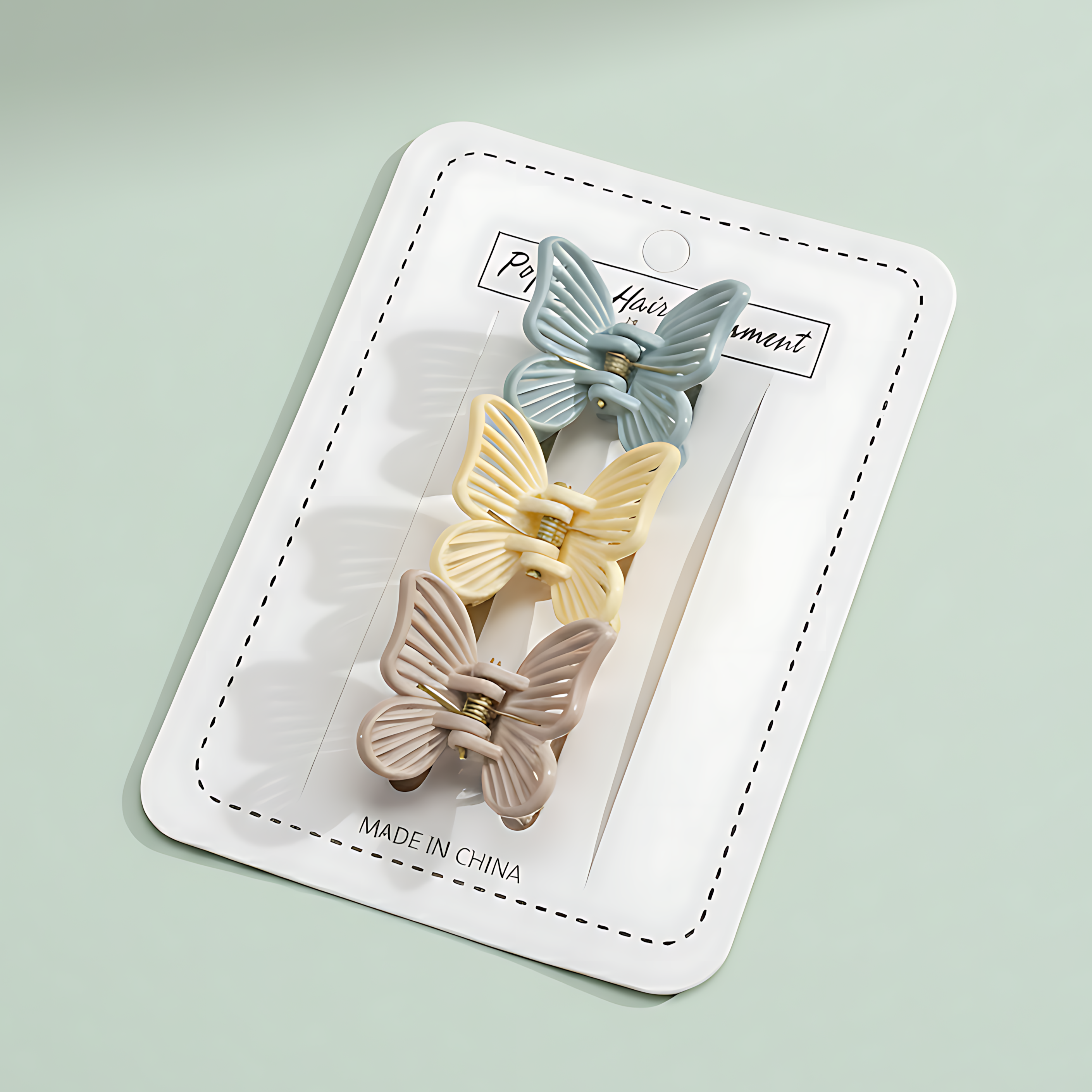6 Butterfly Hair Clip Set