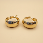 Classic Gold Dome Hoop Earrings