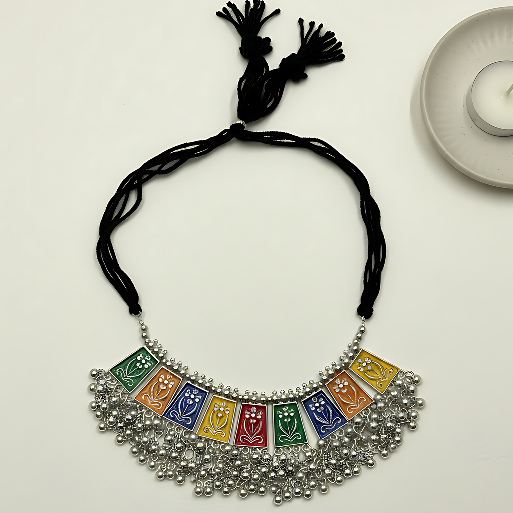 Colorful Oxidized Necklace Set