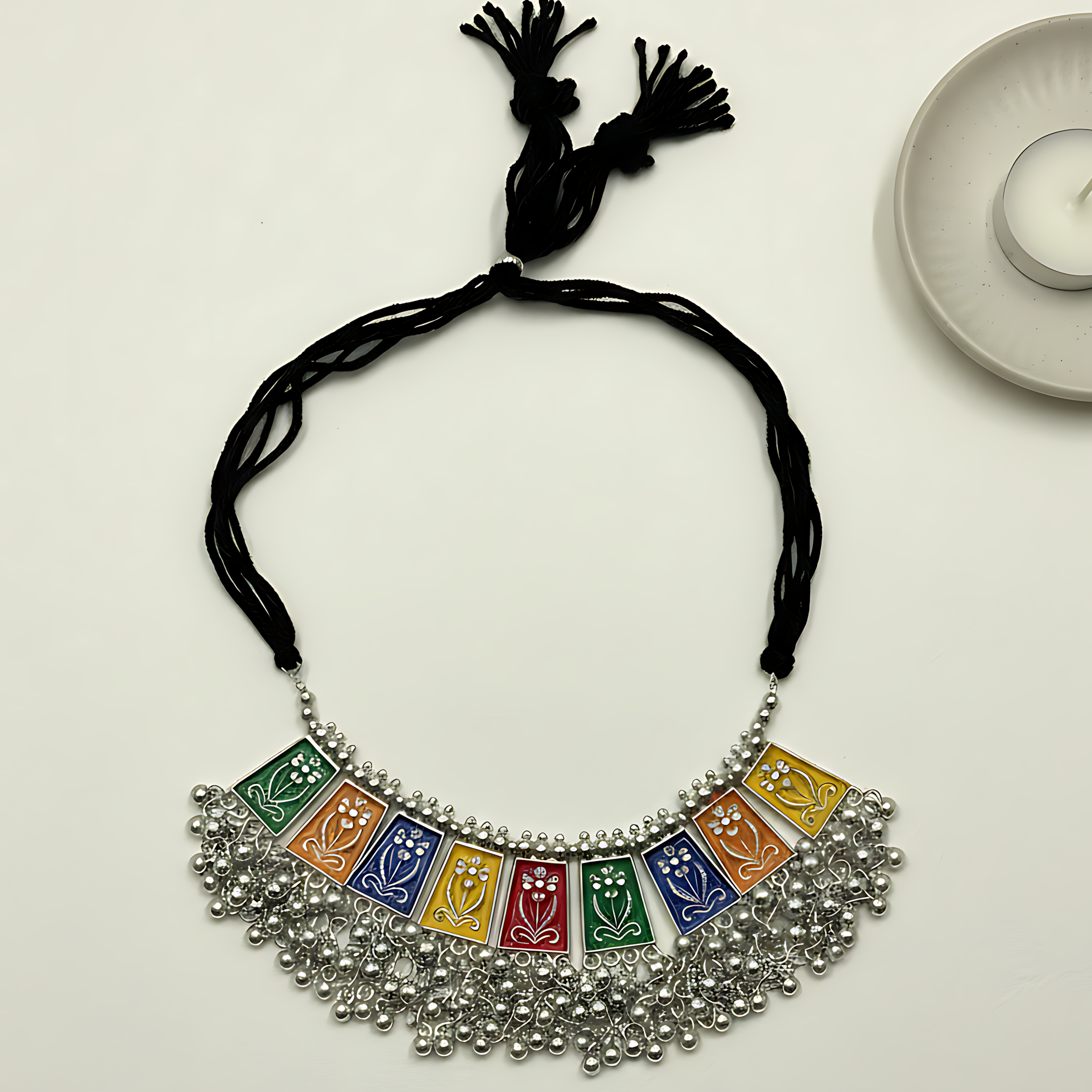 Colorful Oxidized Necklace Set