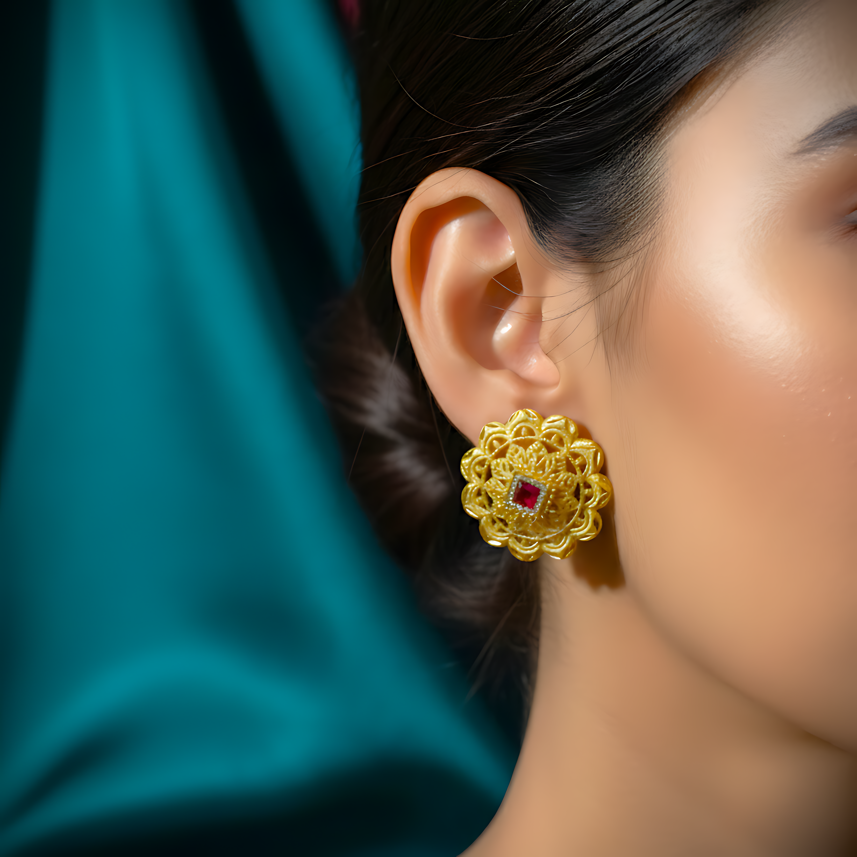 Traditional Regal Gold Studs