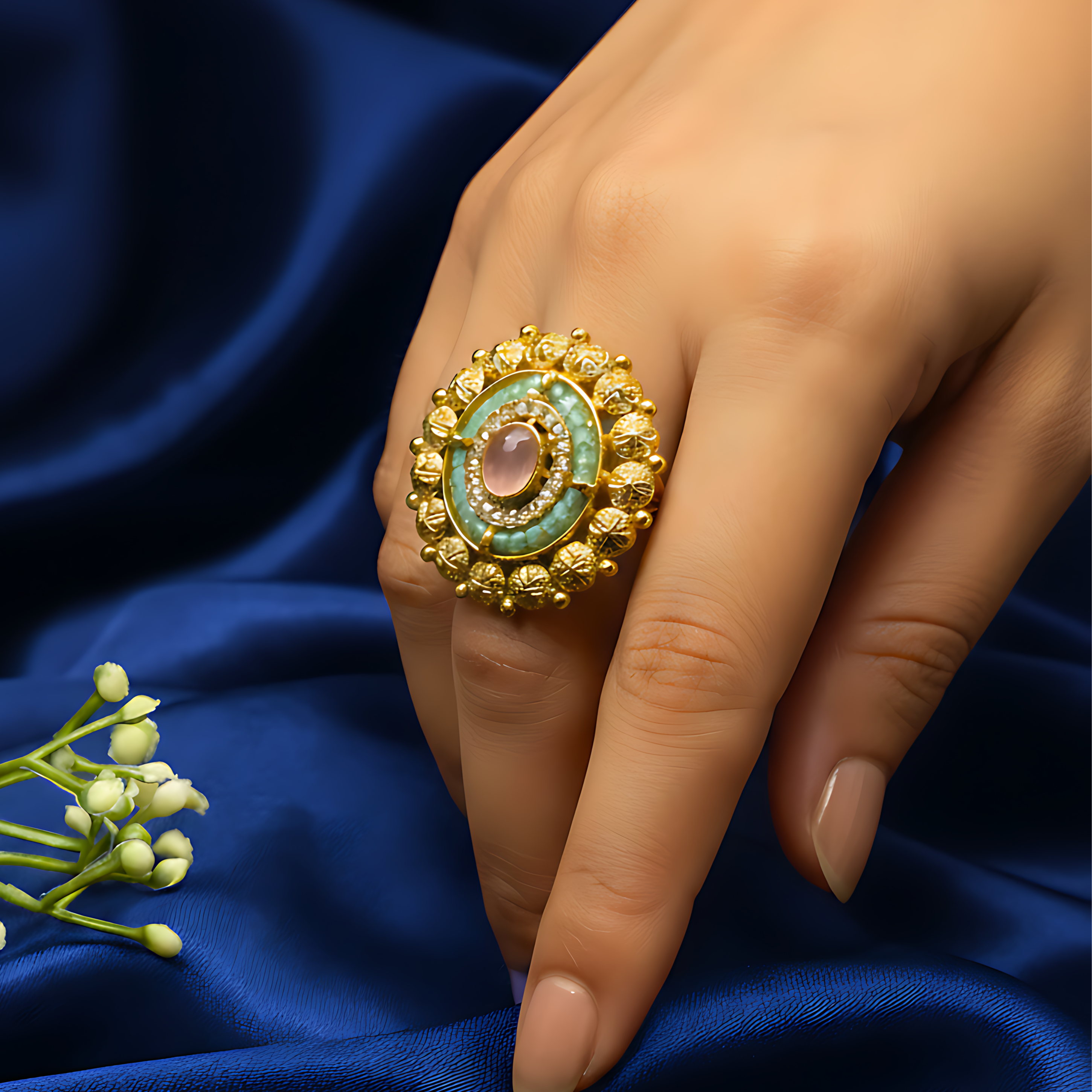 Kundan Stone Adjustable Ring