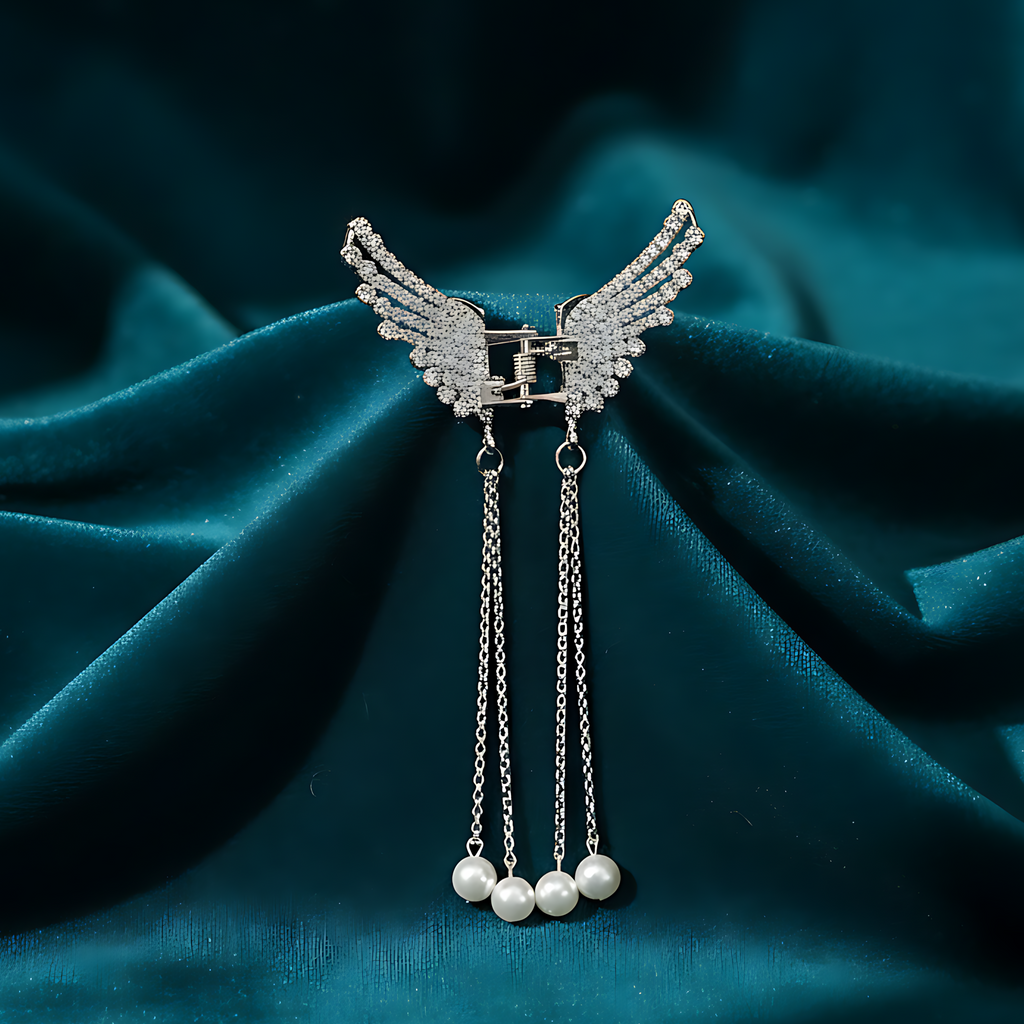 Pearl Drop Crystal Hair Claw