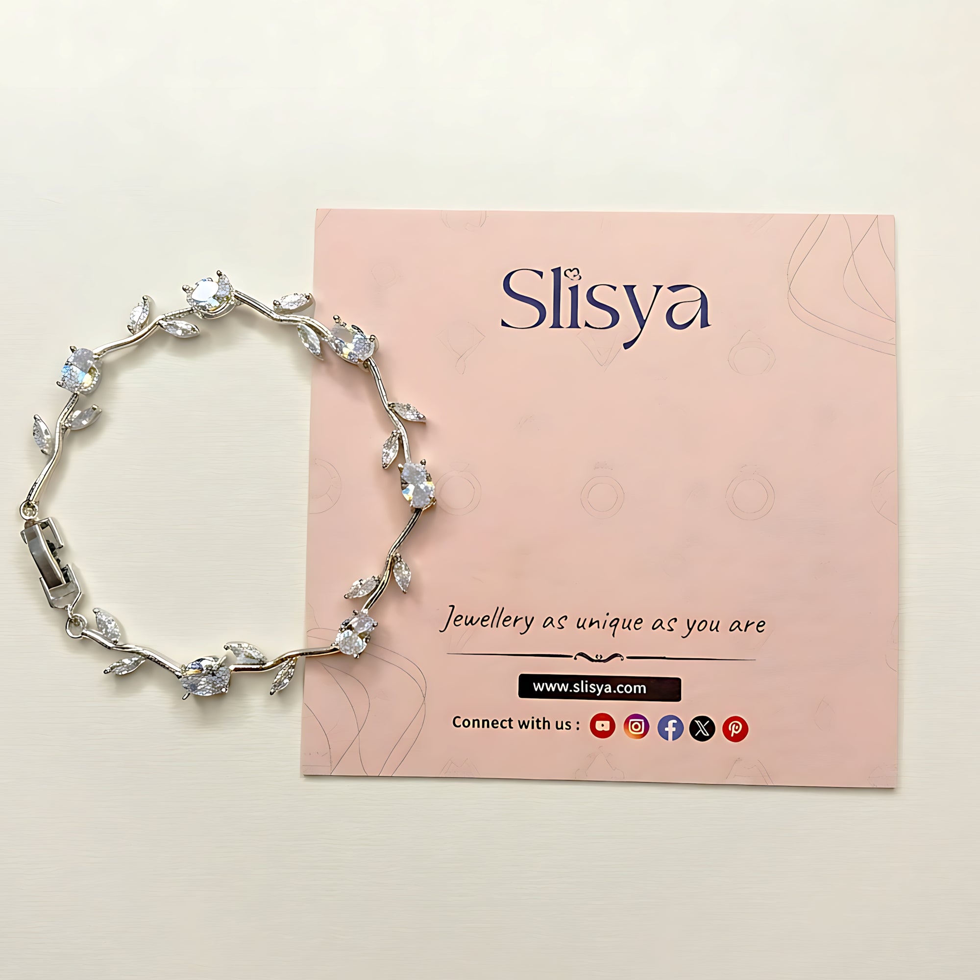 Silver Blush Tulip Bracelet