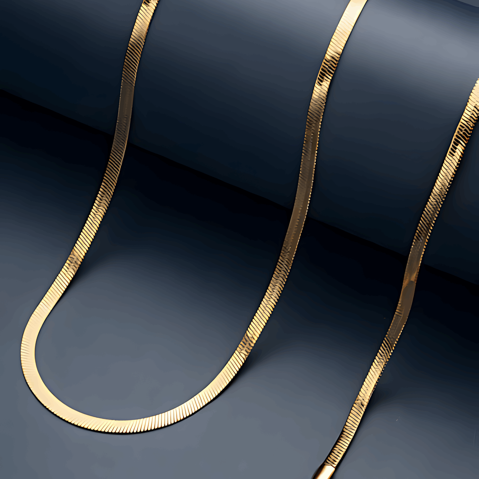 Modern Snake Chain & Stud Earrings Combo Set